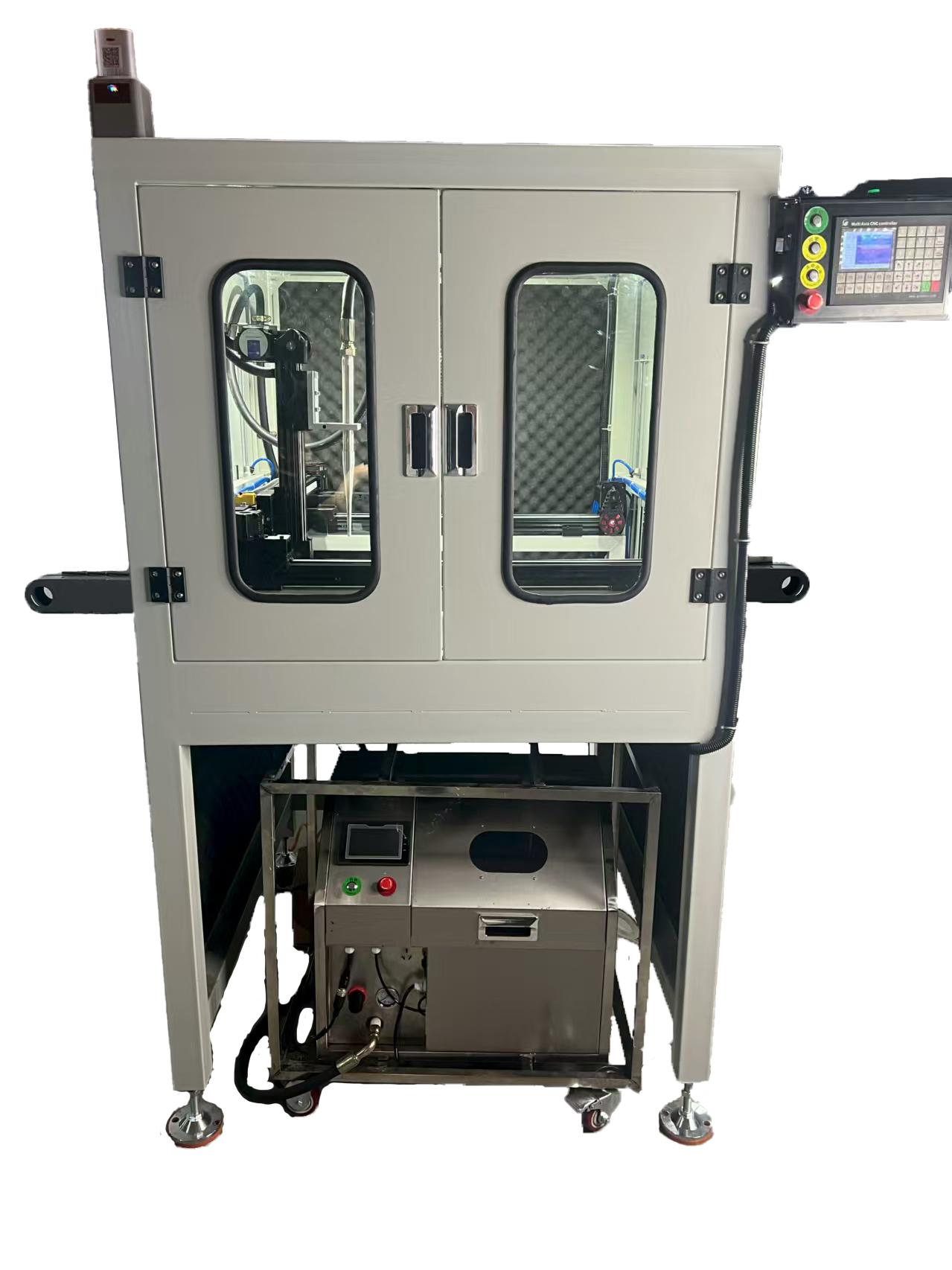 全自動(dòng)倍速鏈接駁五軸聯(lián)動(dòng)自動(dòng)干冰清洗機(jī)